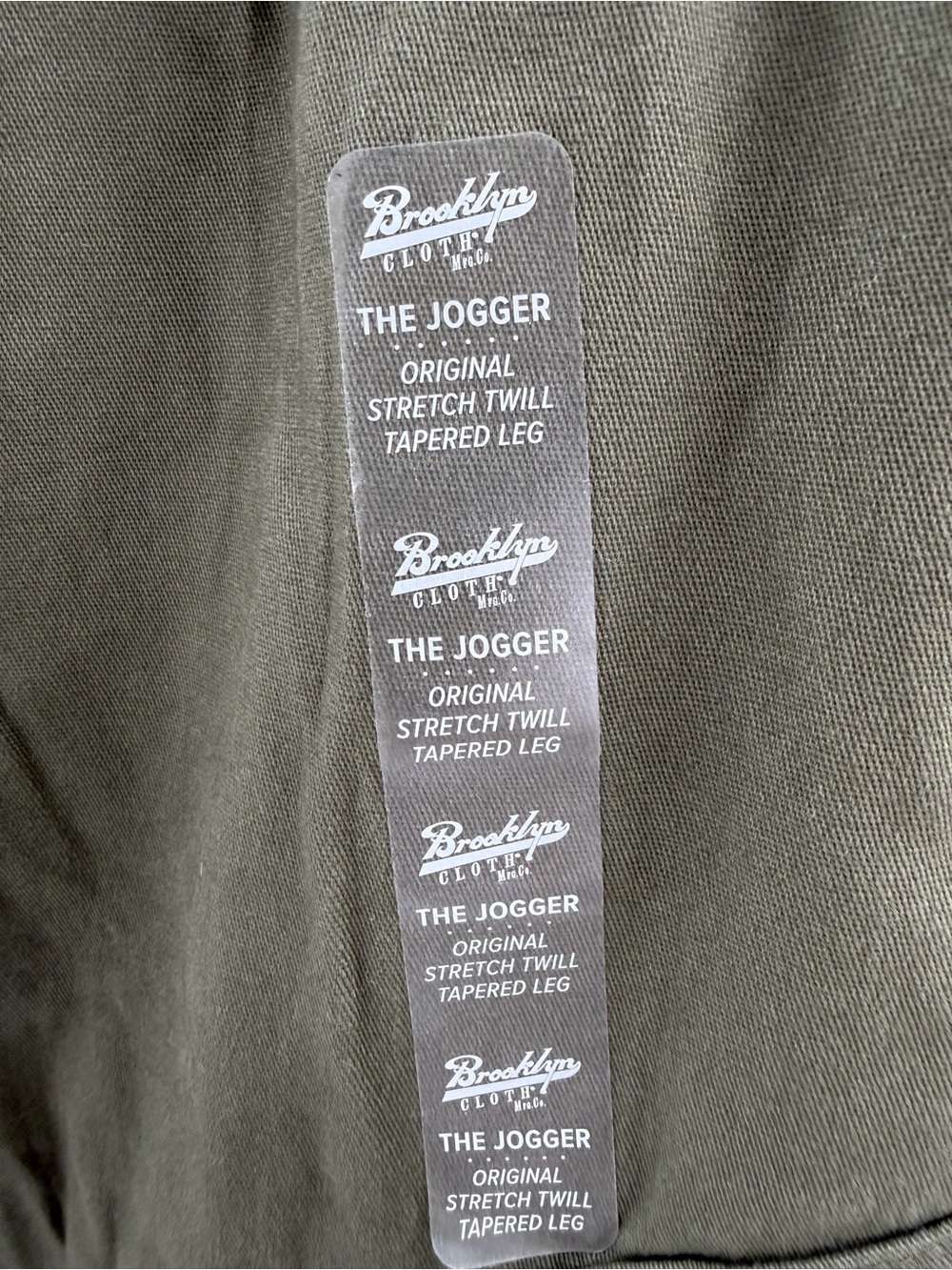 Brooklyn Cloth Men's Cargo Pocket Twill Joggers Relaxed Fit Durable Green Large - Picture 5 of 7